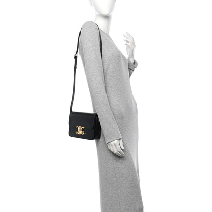 Celine Shiny Calfskin Teen Triomphe Black 2 of 10