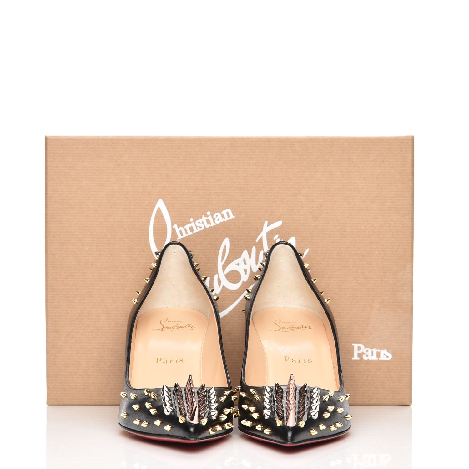 Christian Louboutin Shiny Nappa Goldopump Spikes 70 Pumps 37 Black 8 of 8