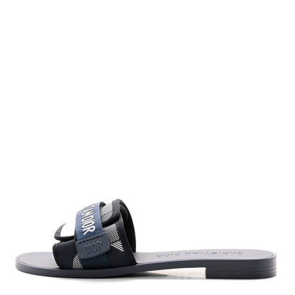 Christian Dior Technical Stretch Fabric Camouflage Dio(r)evolution Slide Sandals 39 Deep Blue 1 of 10