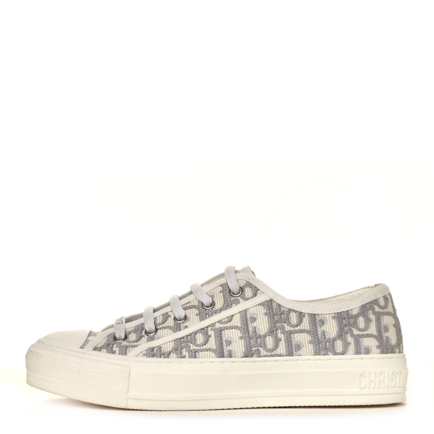 Canvas Oblique Walk'N'Dior Low Top Sneakers 39 Grey Stone