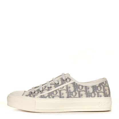 Christian Dior Canvas Oblique Walk'N'Dior Low Top Sneakers 39 Grey Stone 1 of 8
