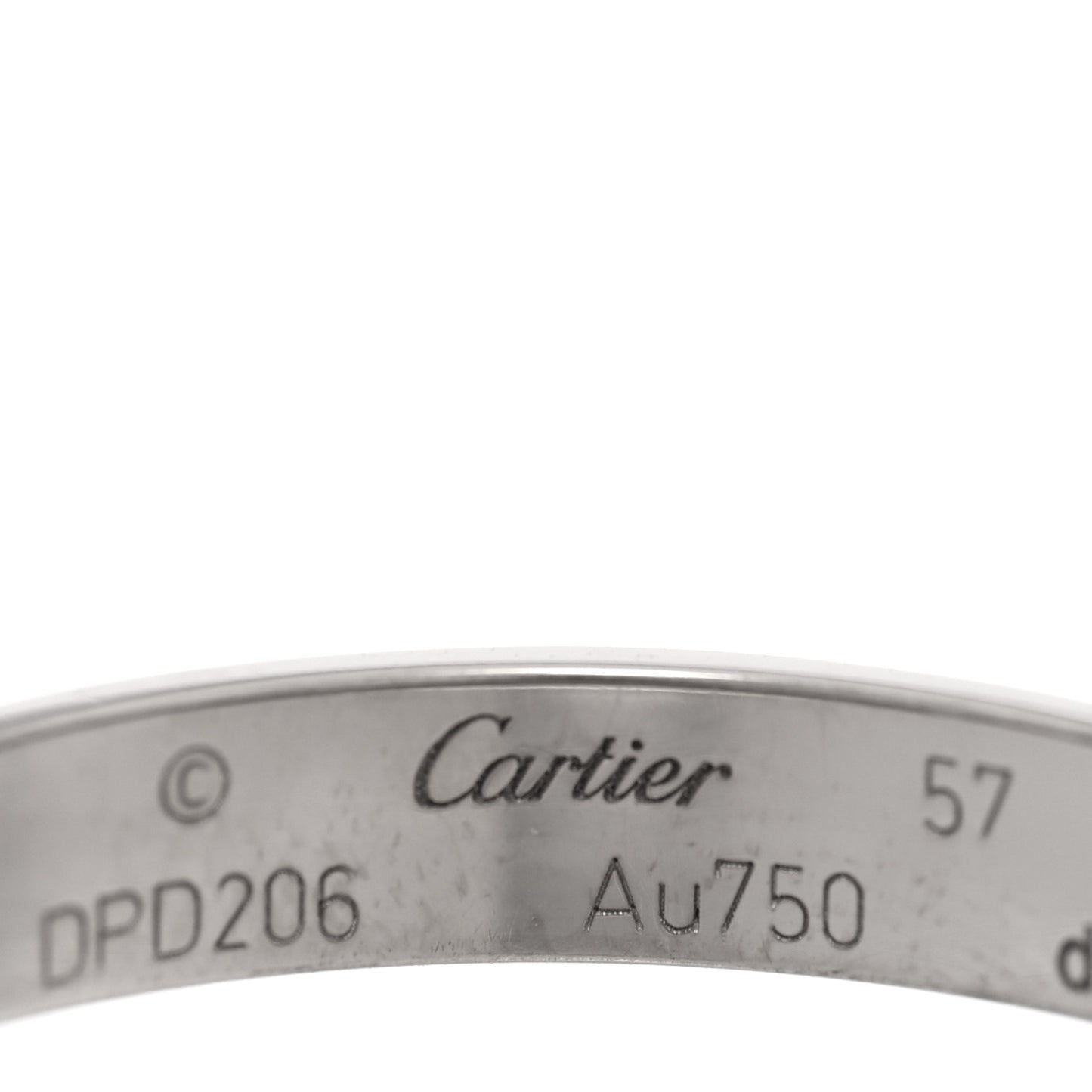 18K White Gold 3.5mm LOVE Wedding Band Ring 57 8