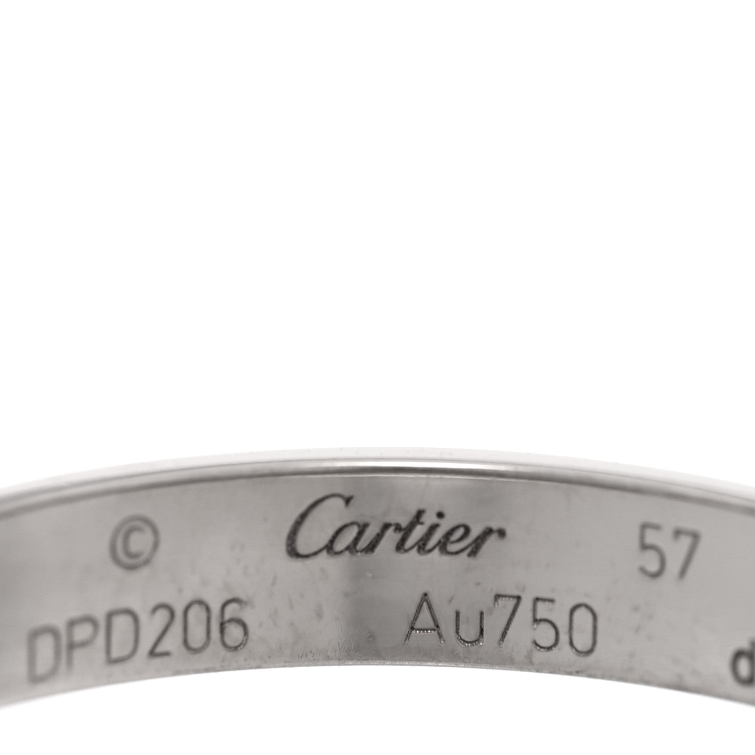 Cartier 18K White Gold 3.5mm LOVE Wedding Band Ring 57 8 4 of 5