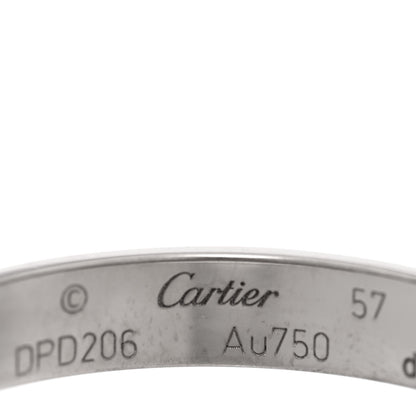 Cartier 18K White Gold 3.5mm LOVE Wedding Band Ring 57 8 4 of 5