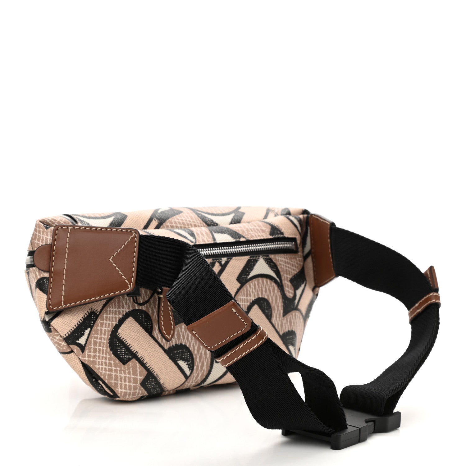Burberry E-Canvas Monogram Medium Sonny Bum Bag Dark Beige 3 of 9