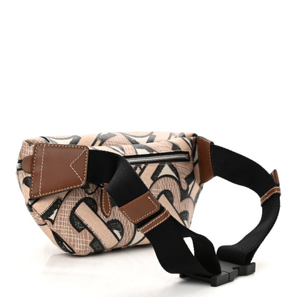 Burberry E-Canvas Monogram Medium Sonny Bum Bag Dark Beige 3 of 9