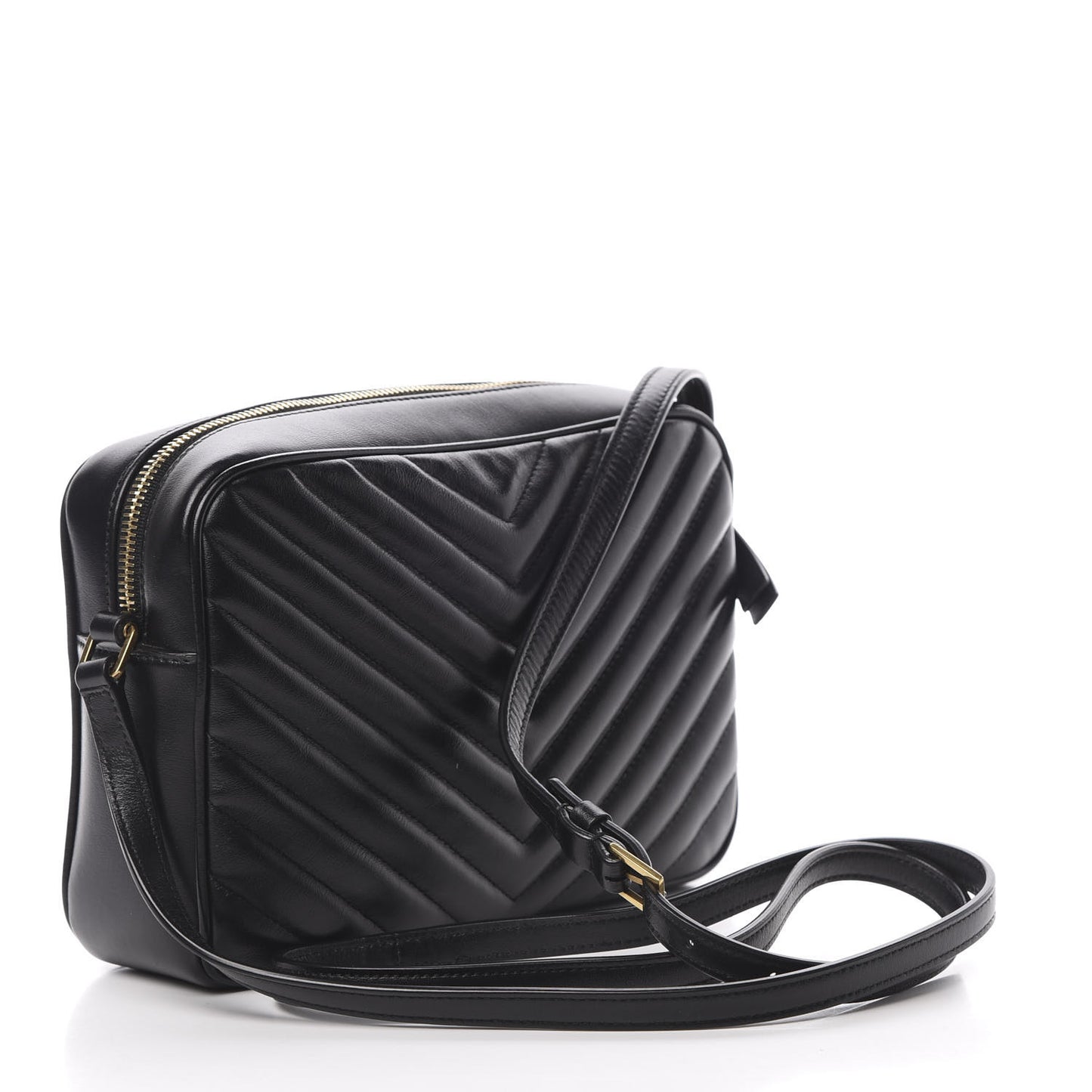 Calfskin Matelasse Monogram Lou Camera Bag Black