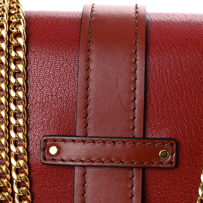 Chloe Shiny Goatskin Calfskin Mini Aby Chain Shoulder Bag Sepia Brown 17 of 17