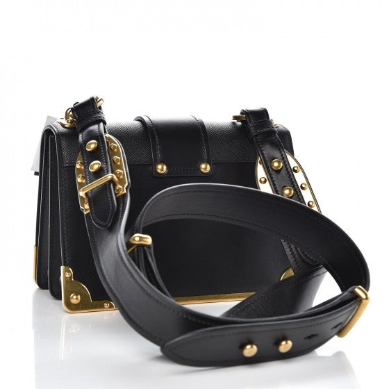City Calf Saffiano Cahier Bag Black