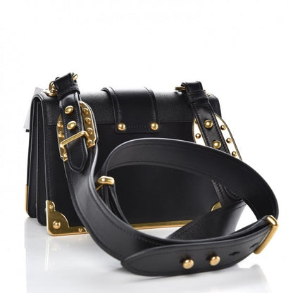 Prada City Calf Saffiano Cahier Bag Black 3 of 7