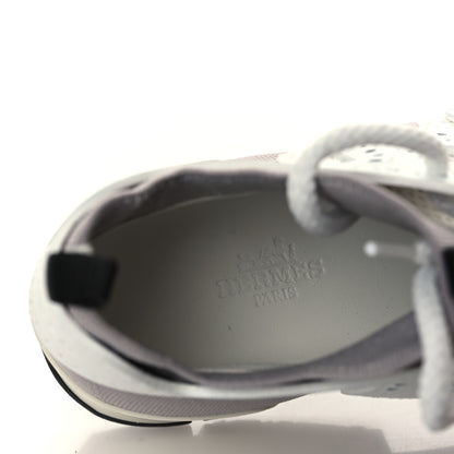 Hermes Mesh Calfskin Action Sneakers 35 Gris Clair Multicolor 7 of 8