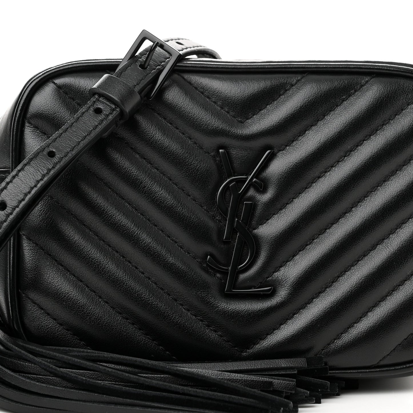 Calfskin Matelasse Monogram Lou Belt Bag Black