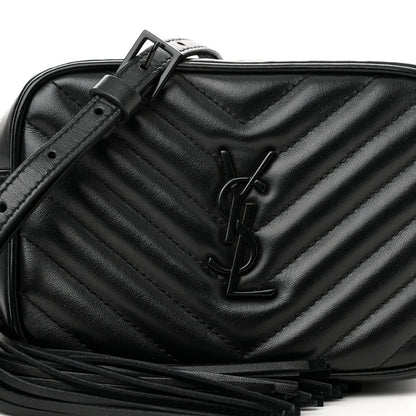 Saint Laurent Calfskin Matelasse Monogram Lou Belt Bag Black 8 of 11