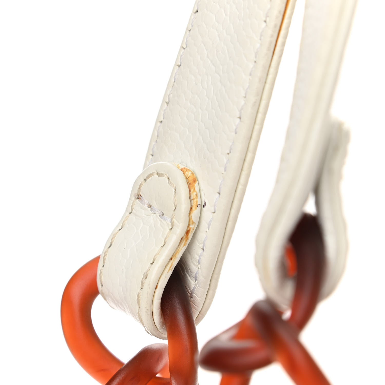 Chanel Caviar Perforated Bekko Chain Tote White 14 of 15