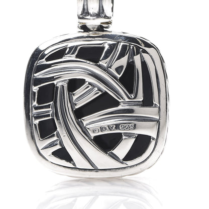David Yurman Sterling Silver Black Onyx 14mm Albion Enhancer Pendant 3 of 3