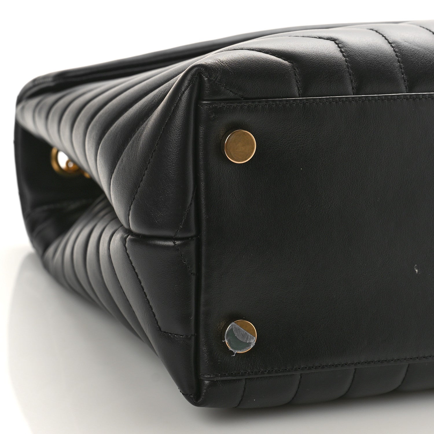 Saint Laurent Calfskin Y Quilted Monogram Large Loulou Chain Satchel Black 7 of 8