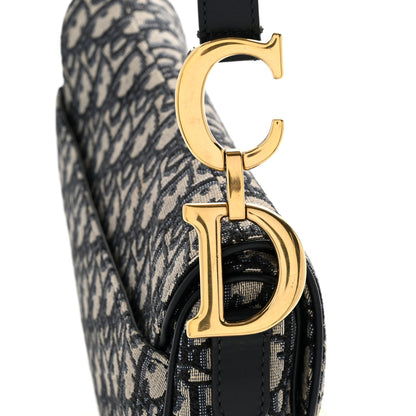 Christian Dior Oblique Saddle Bag Blue 11 of 12