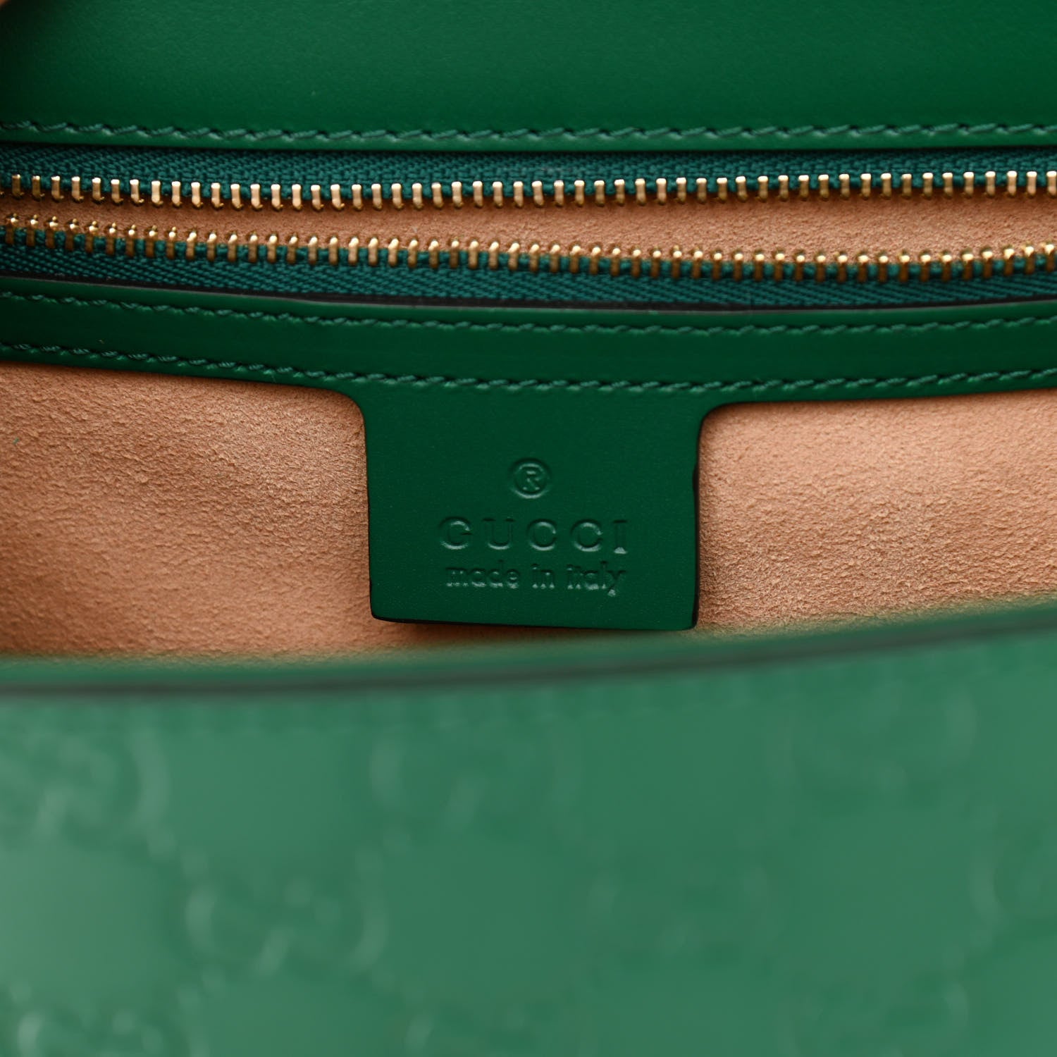 Gucci Guccissima Medium Padlock Shoulder Bag Emerald 5 of 9