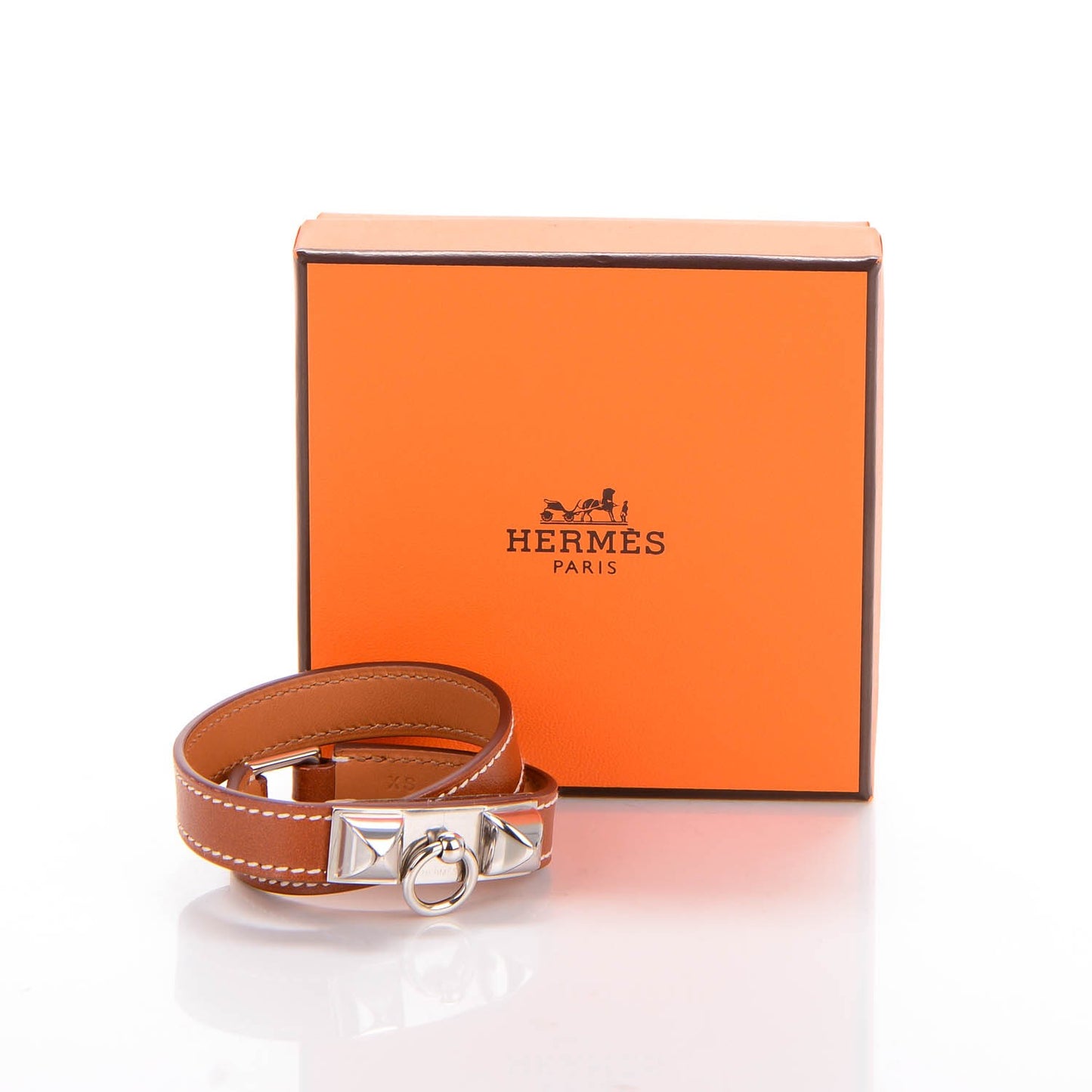 Barenia Rivale Double Tour Bracelet XS Fauve