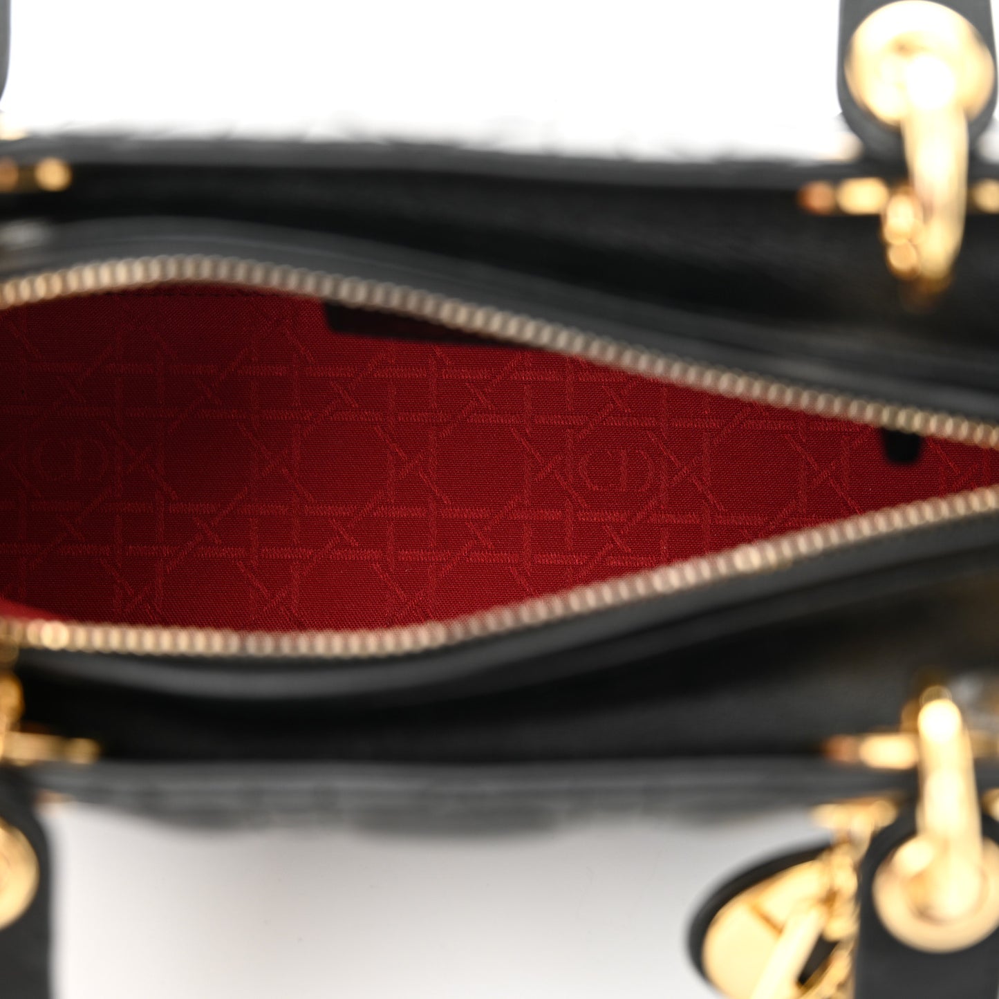 Lambskin Cannage Medium Lady Dior Black