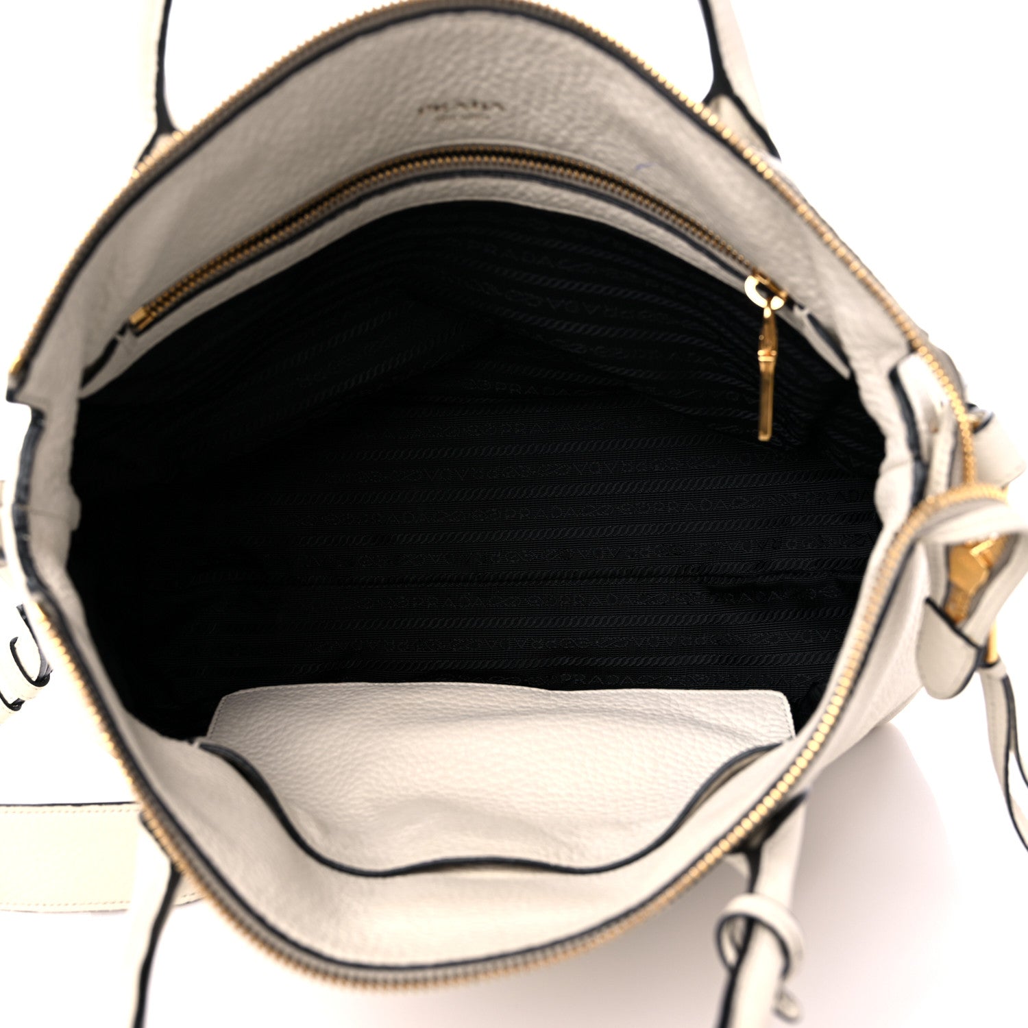 Prada Vitello Daino Shoulder Bag White 5 of 16