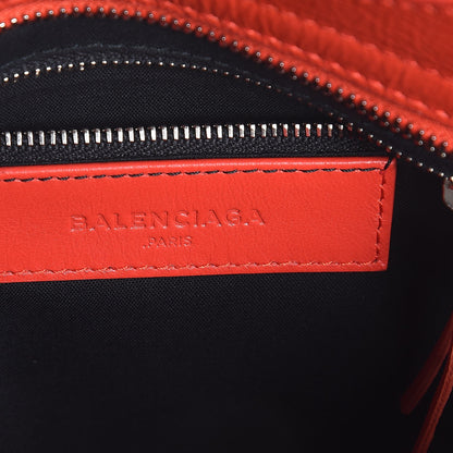Balenciaga Matte Goatskin Rubber Covered Classic Hardware Mini City Rouge Coquelicot Rouge Braise 6 of 7