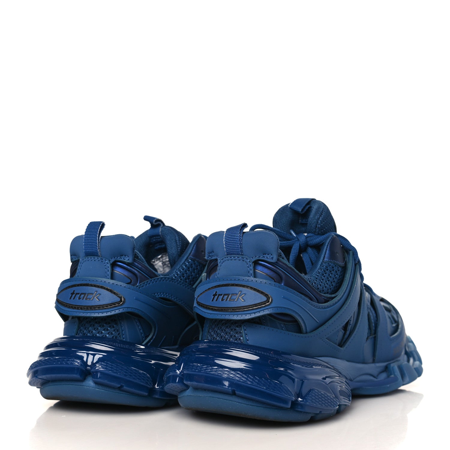 Balenciaga Rubber Mesh Fabric Clear Sole Womens Track Sneakers 40 Dark Navy 4 of 7