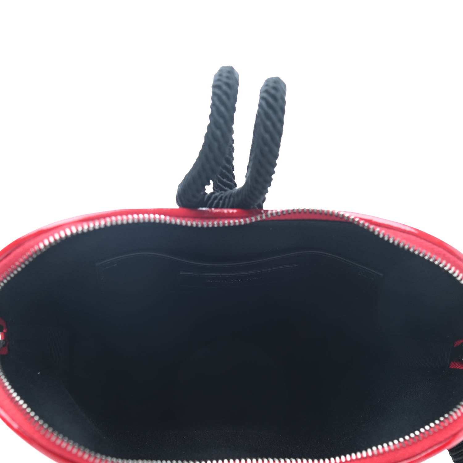 Saint Laurent Patent Crocodile Embossed Sac Coeur Heart Shaped Clutch Red 4 of 4