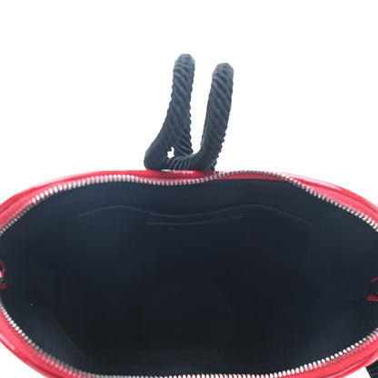 Saint Laurent Patent Crocodile Embossed Sac Coeur Heart Shaped Clutch Red 4 of 4