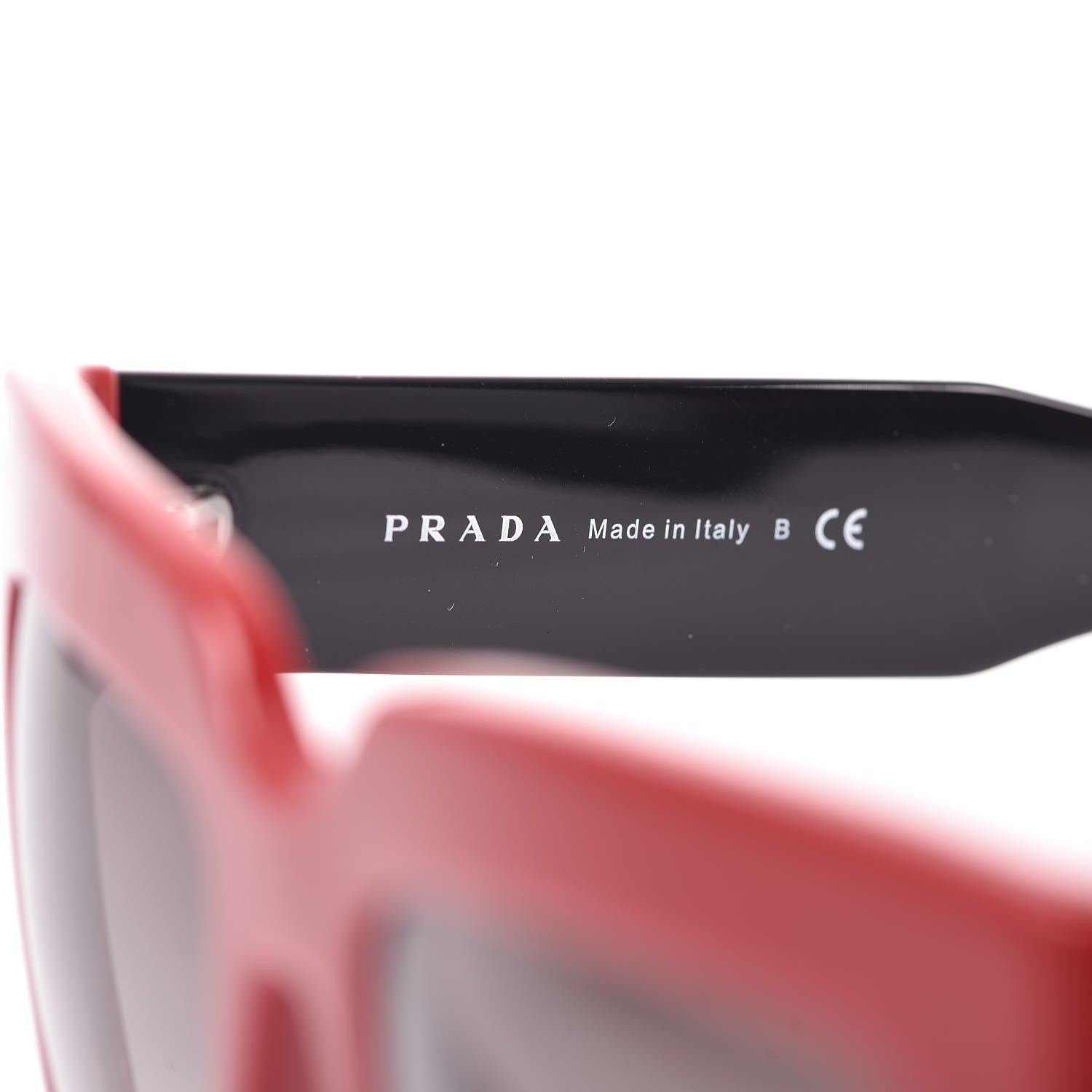 Prada Sunglasses SPR 28P Black Red 6 of 8