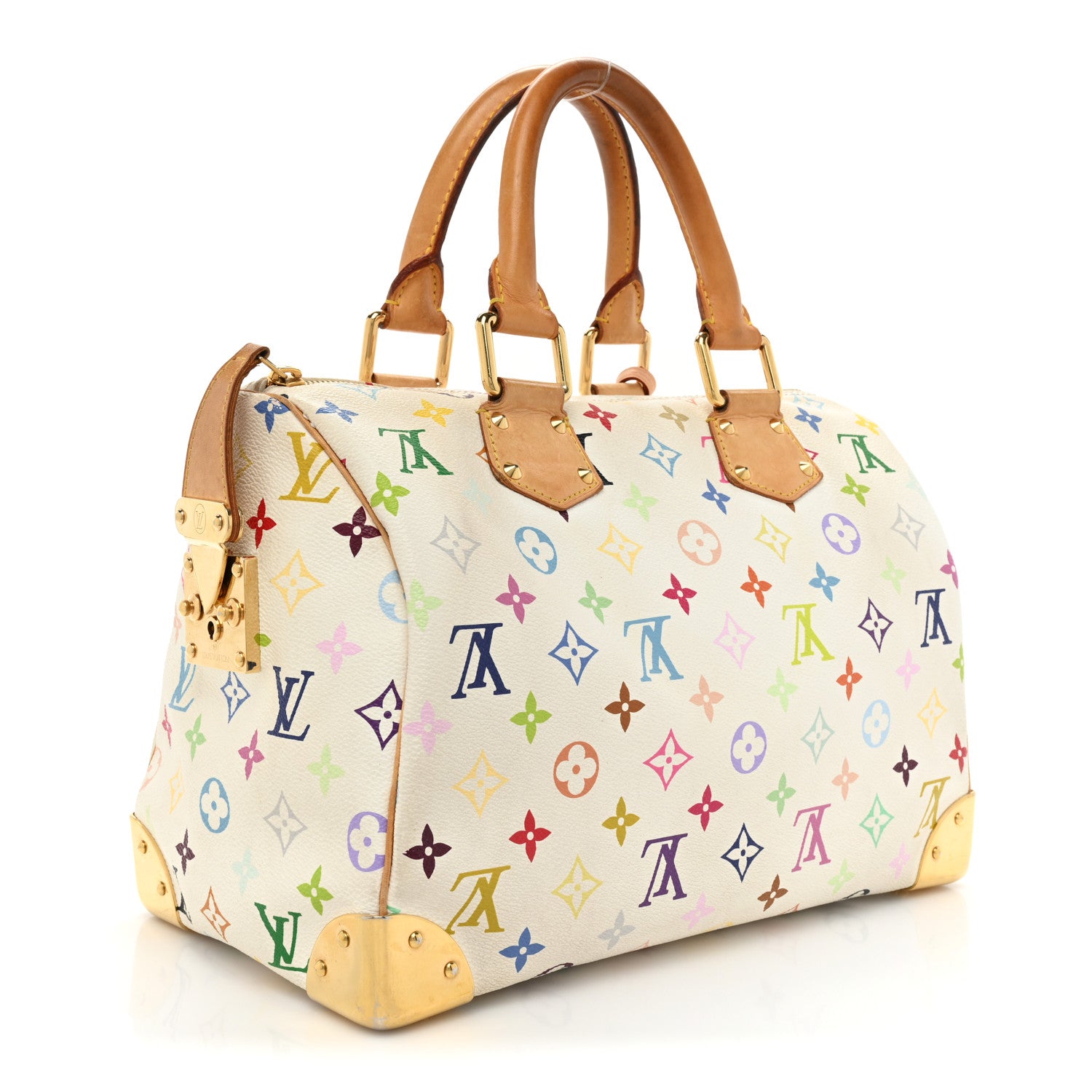 Louis Vuitton Monogram Multicolor Speedy 30 White 2 of 15