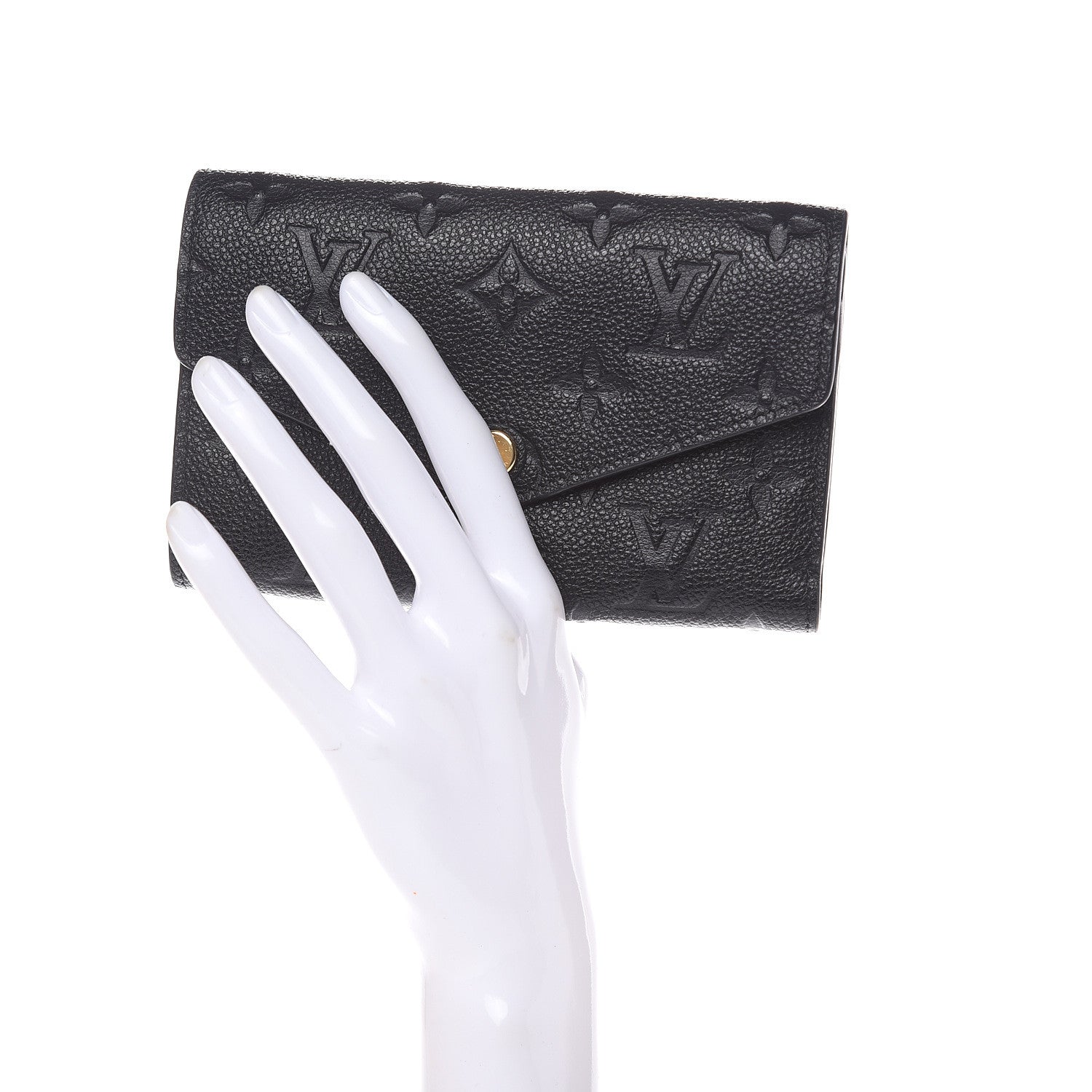 Louis Vuitton Empreinte Compact Curieuse Wallet Black 2 of 9