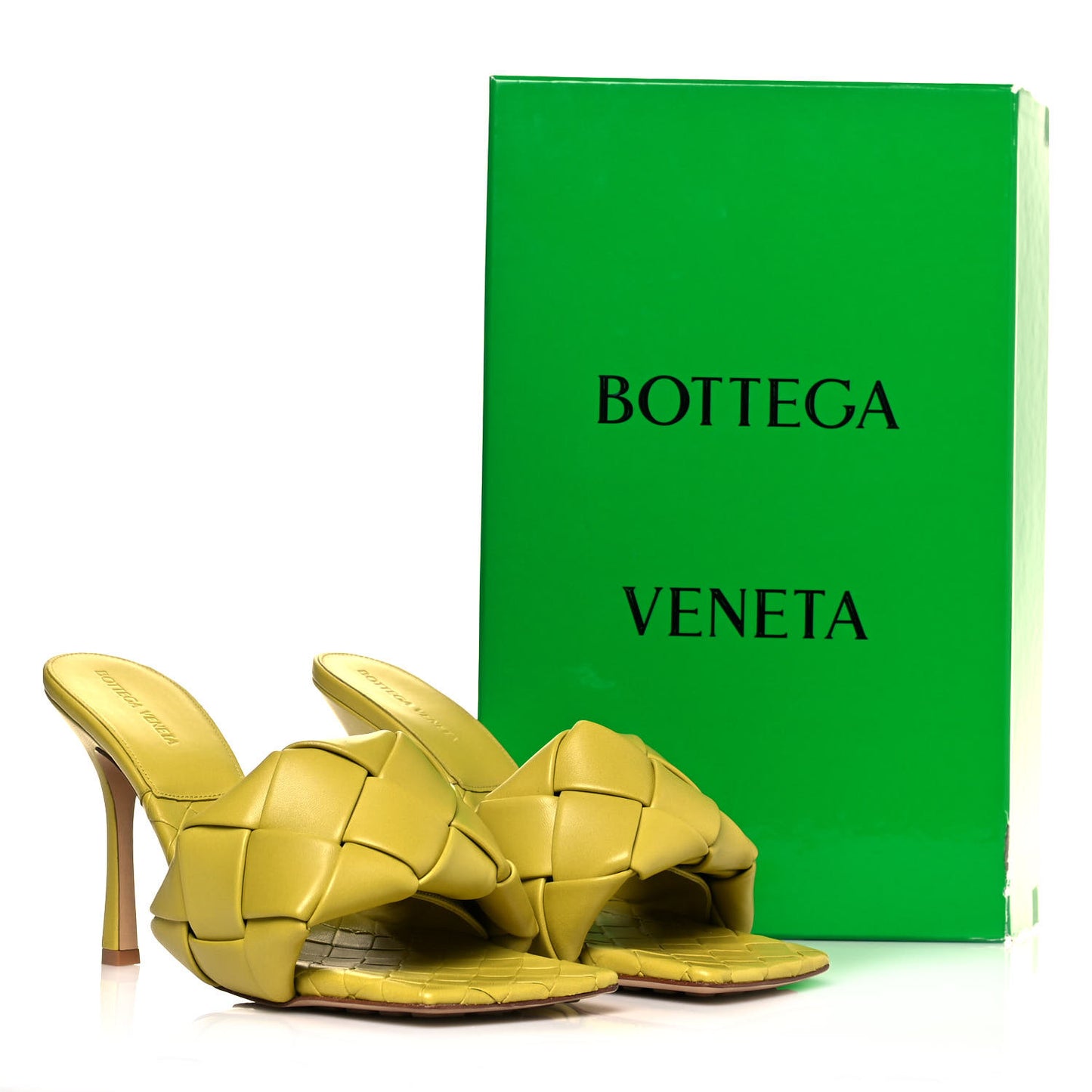 Nappa Maxi Intrecciato Lido 90mm Mule Sandals 41 Acid