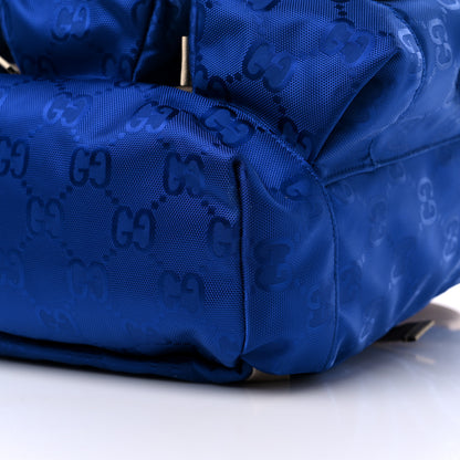 Gucci Econyl Nylon Monogram Off The Grid Utility Pocket Backpack Orient Blue New Plaster 9 of 9