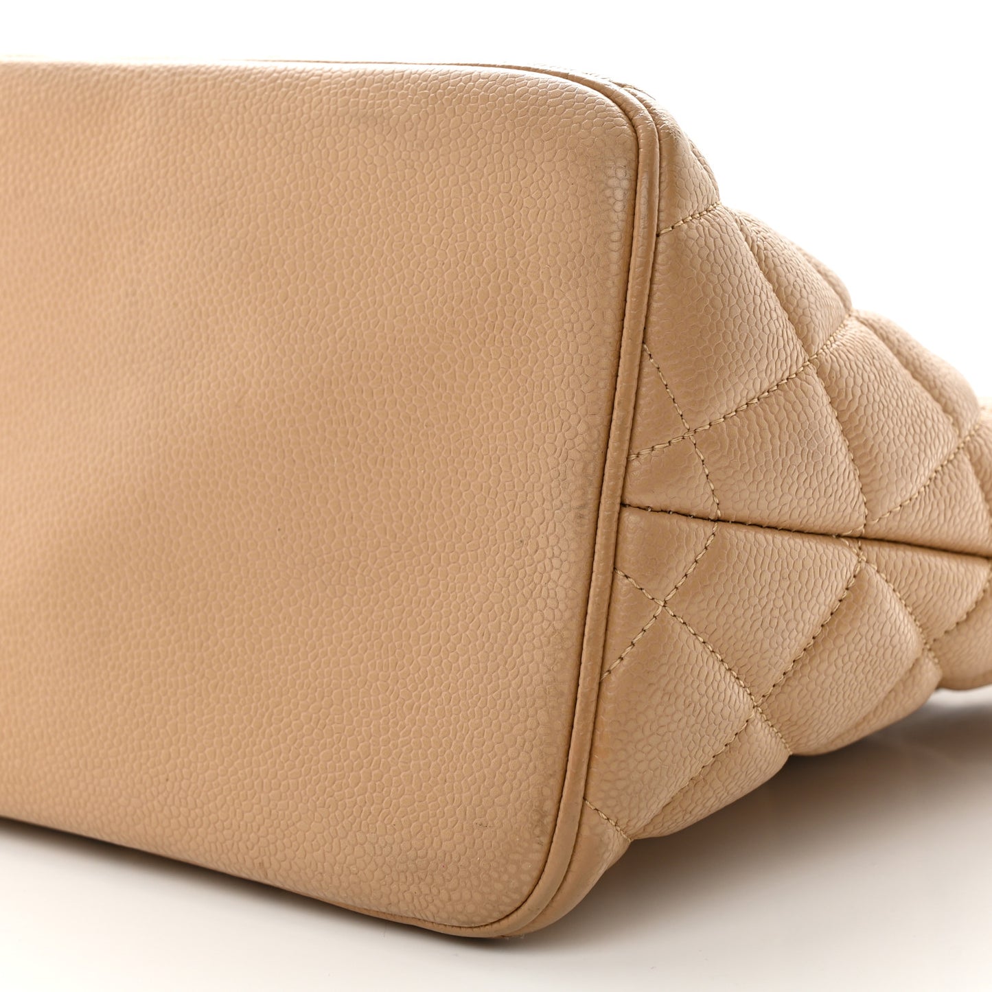 Caviar Quilted Medallion Tote Beige