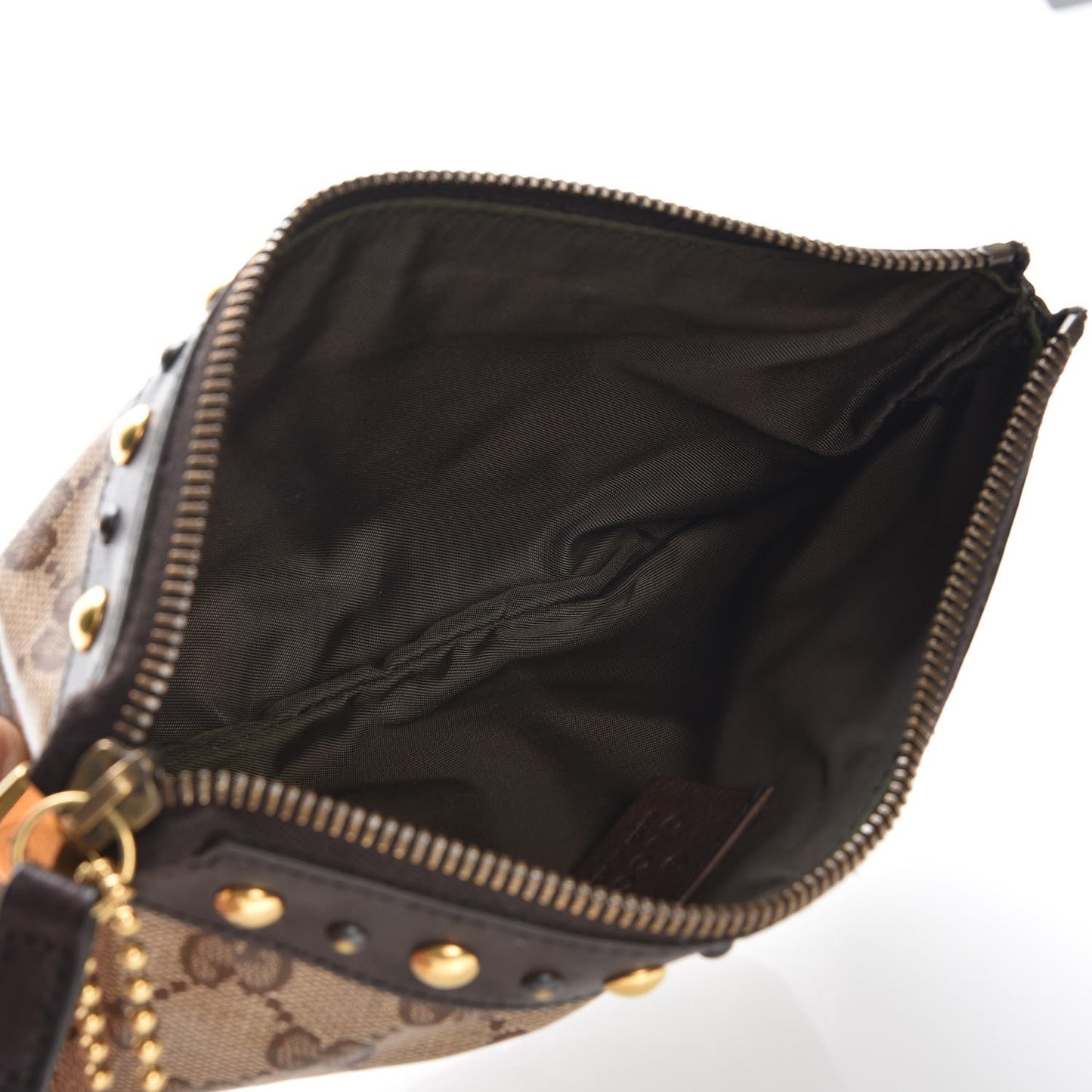 Crystal Monogram Babouska Wristlet Dark Brown