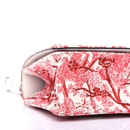 Christian Dior Embroidered Floral Toile de Jouy Medium Diorama Flap Bag Red 8 of 10