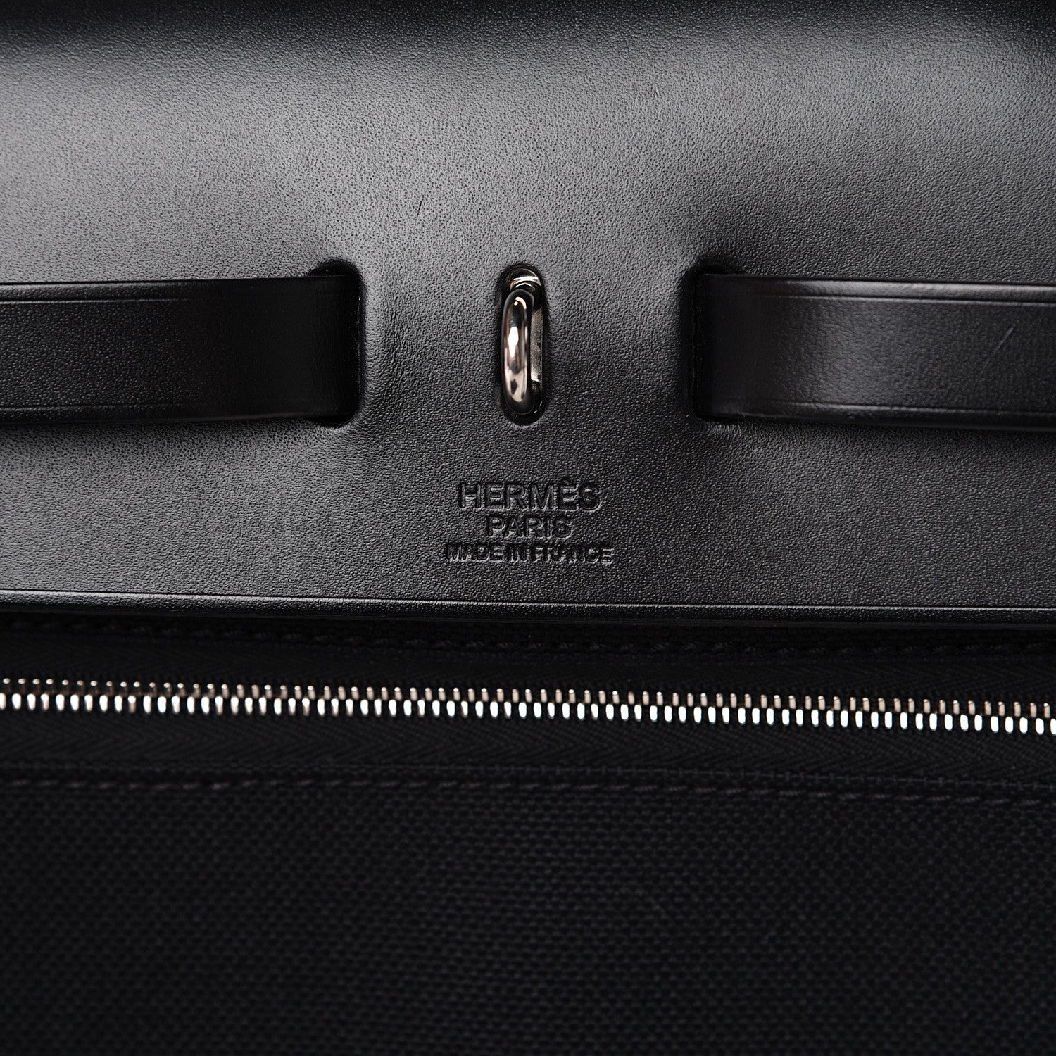 Hermes Military Toile Vache Hunter Herbag Zip PM 31 Black 6 of 12