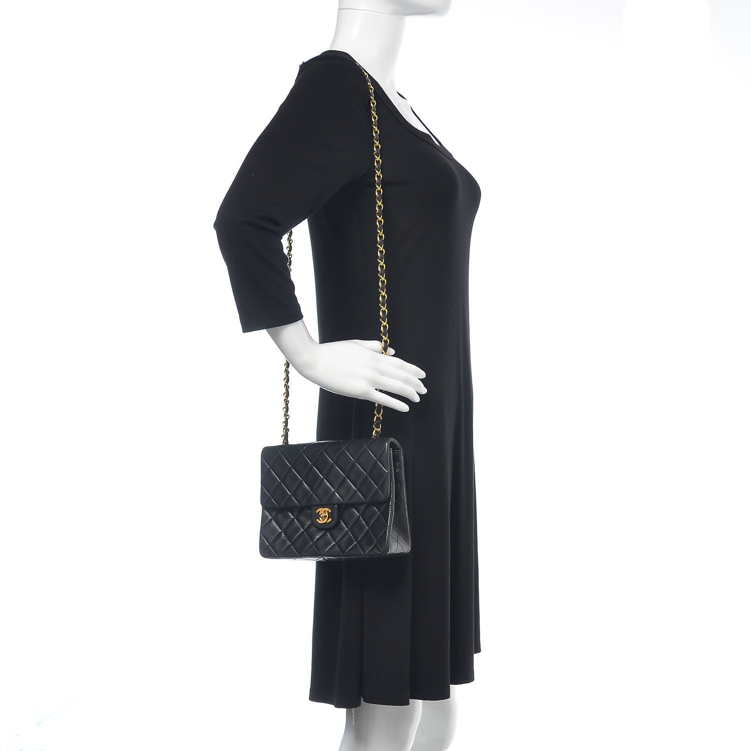 Chanel Lambskin Quilted Mini Square Flap Black 2 of 13