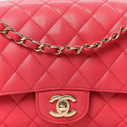 Chanel Caviar Quilted Medium Double Flap Dark Pink 8 of 10