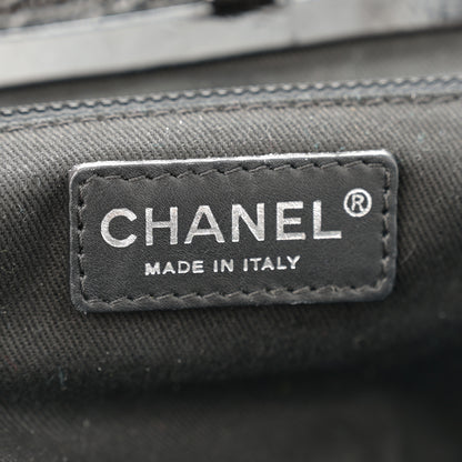 Chanel Distressed Patent Quilted Small Ritz Flap Bag Black 7 of 11