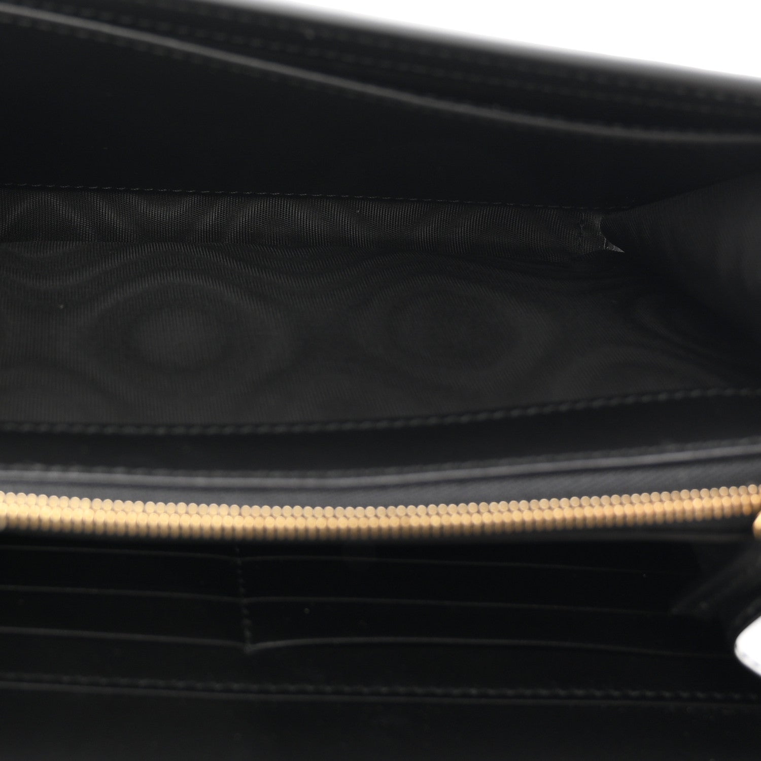 Gucci Calfskin GG Debossed Chain Wallet Black 5 of 10