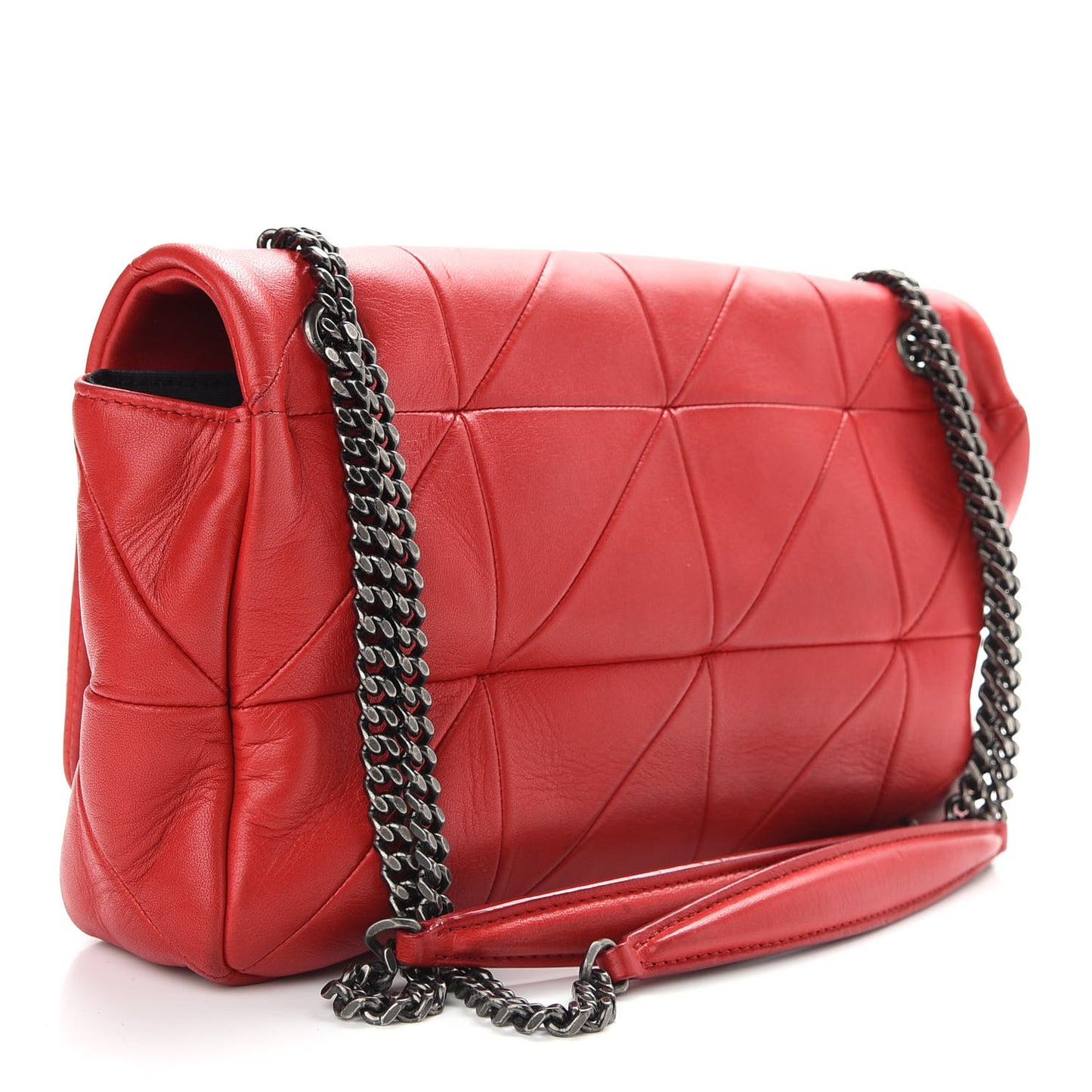 Lambskin Patchwork Monogram Medium Jamie Red