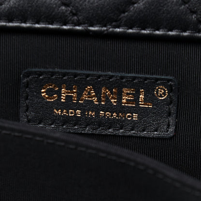 Chanel Calfskin Quilted XXL Travel Flap Bag Black 6 of 9