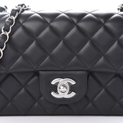 Chanel Lambskin Quilted Mini Rectangular Flap Black 10 of 11