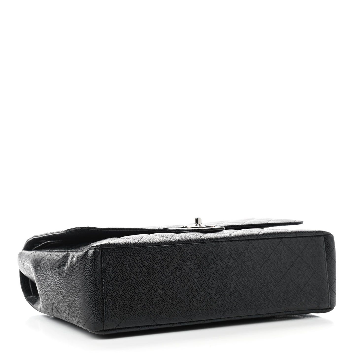 Caviar Quilted Maxi Double Flap Black