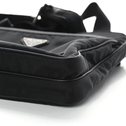 Prada Re-Nylon Saffiano Pocket Flat Messenger Bag Black 8 of 8