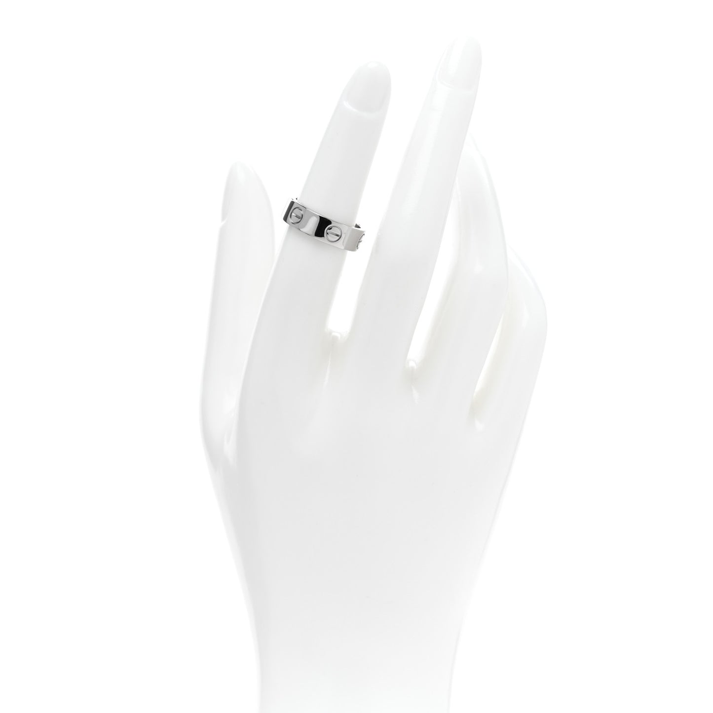 18K White Gold 5.5mm LOVE Ring 51 5.75