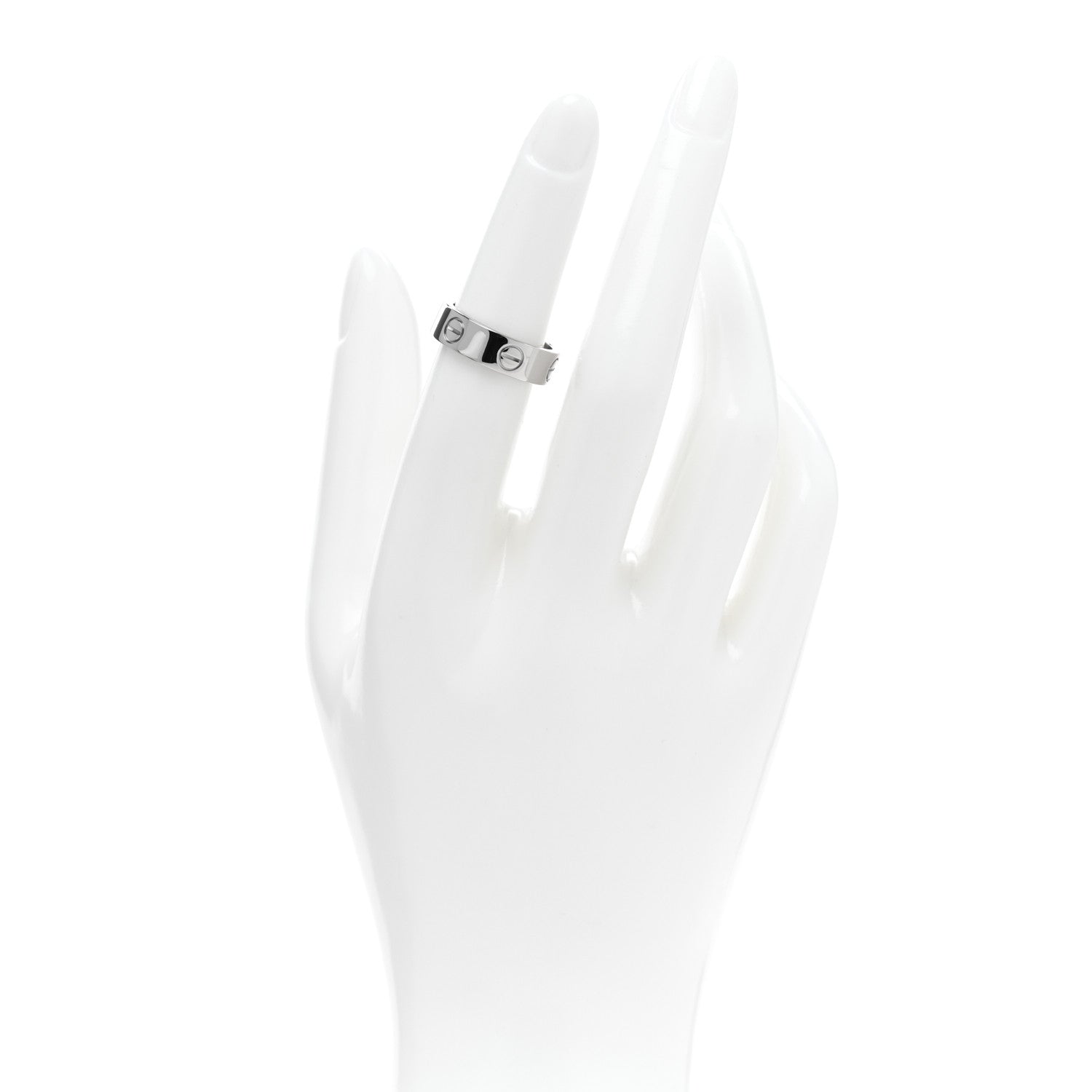 Cartier 18K White Gold 5.5mm LOVE Ring 51 5.75 2 of 4