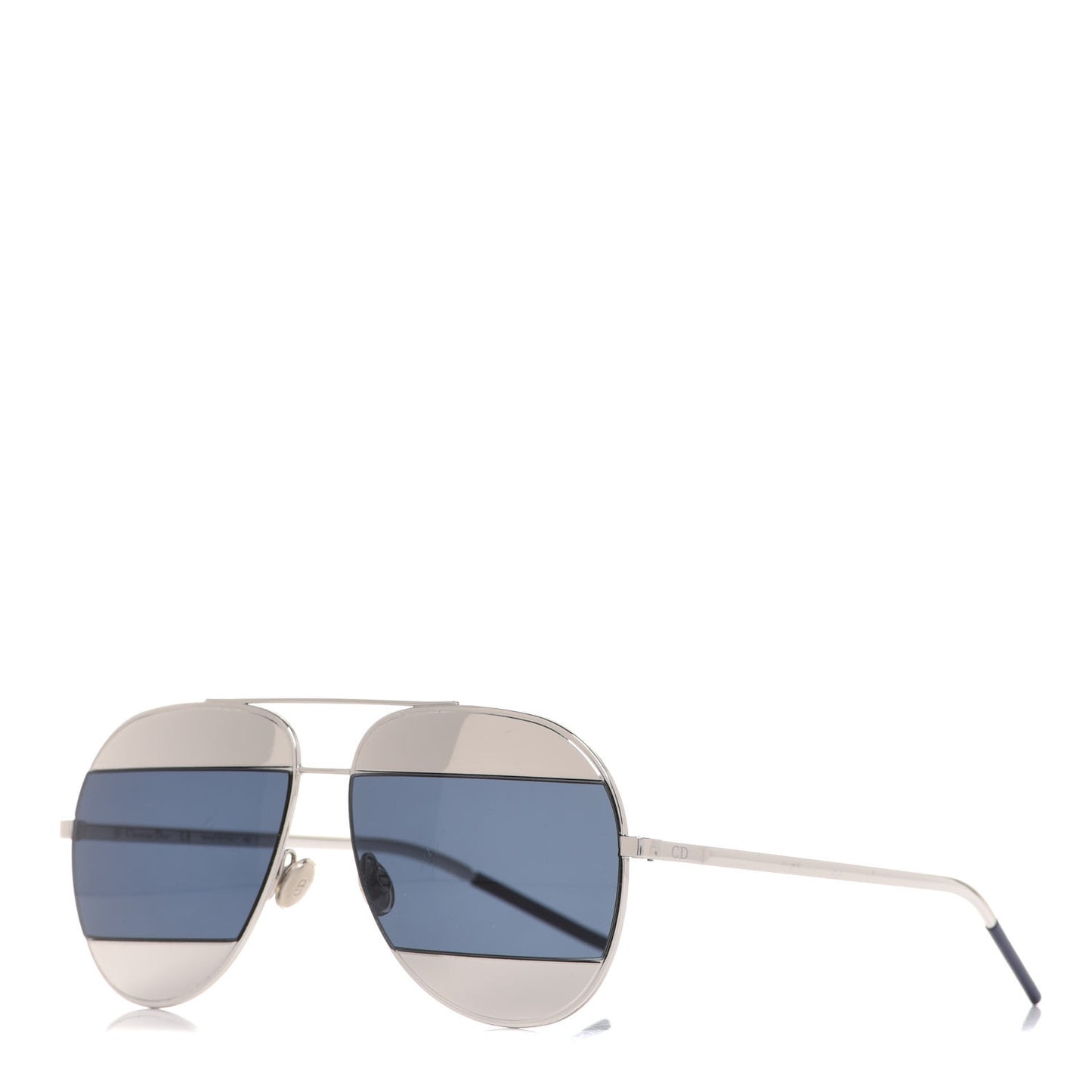 Split 1 Aviator Sunglasses Blue Silver